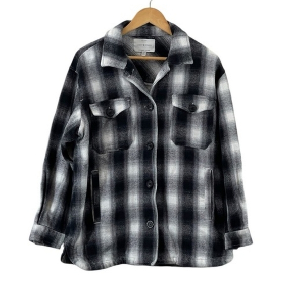 Lucky Brand Jackets & Blazers - Lucky Brand Buffalo Plaid Black and White Women's Shirt/Jacket Shacket Size S